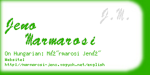 jeno marmarosi business card